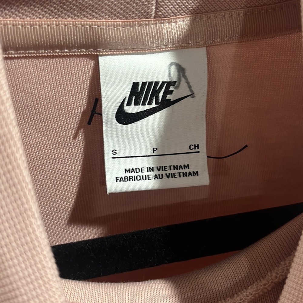 Nike Small Rose Pink Cropped Mock Neck Sweatshirt Like New - Picture 3 of 7